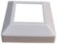 Contractor Deck Railing Aluminum 3x3 Post Base Cover, White, Low Profile