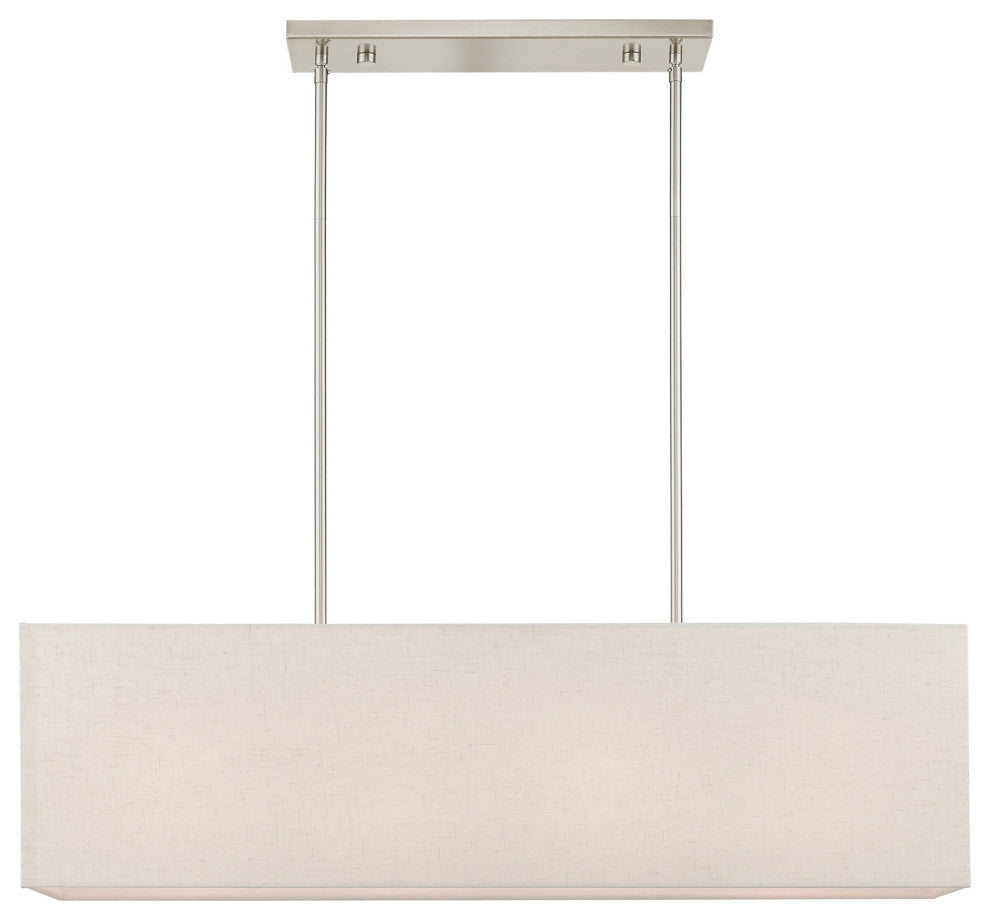 Summit 4 Light Brushed Nickel Linear Chandelier