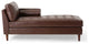 Upholstered Chaise Lounge, Dark Brown + Espresso