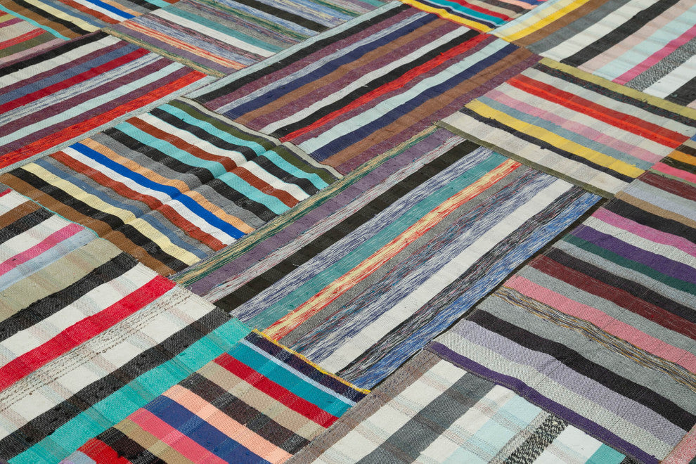 Rug N Carpet - Handmade Oriental 11' 9'' x 15' 0'' Vintage Patchwork Kilim Rug