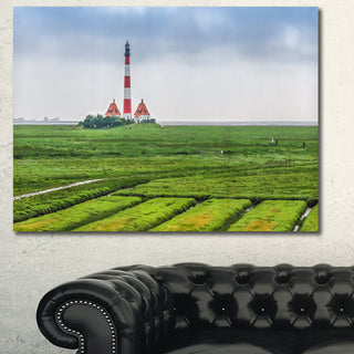 Westerheversand Lighthouse Panorama, Landscape Canvas Art Print, 60x40