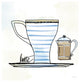 "Good Brew VIII" Digital Paper Print by Sue Schlabach, 32"x32"