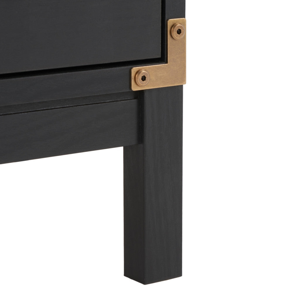 Safavieh Galio 3 Drawer Chest, Black/Gold