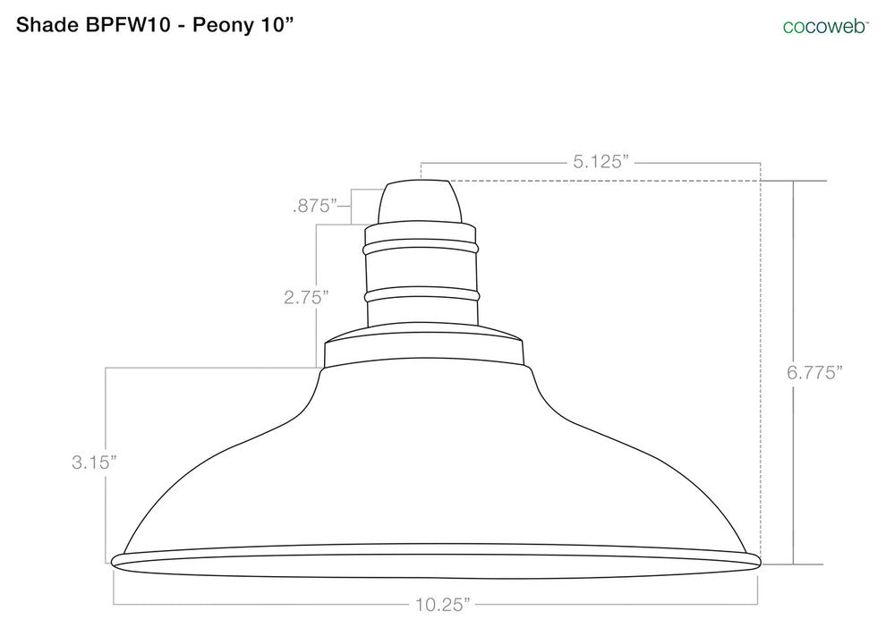 10" Peony LED Barn Light With Metropolitan Arm, White