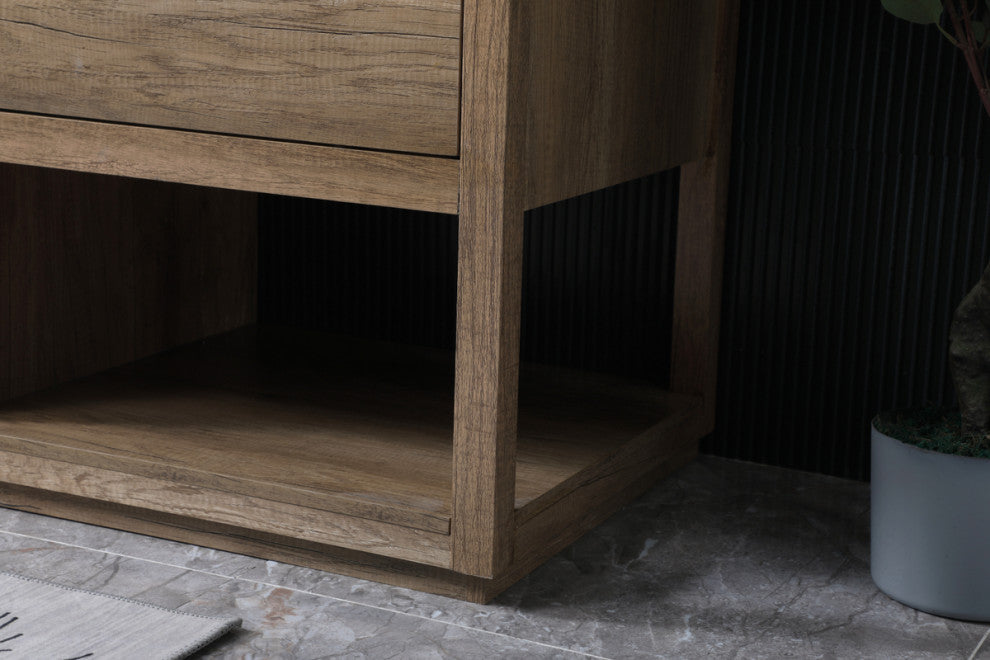 72" Double Bathroom Vanity, Natural Oak