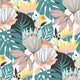 Retro Tropical Leaves Peel & Stick Wallpaper