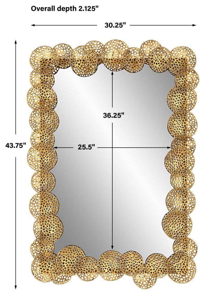 Uttermost UT-9815 Mirror from the Ripley collection, Rich Gold
