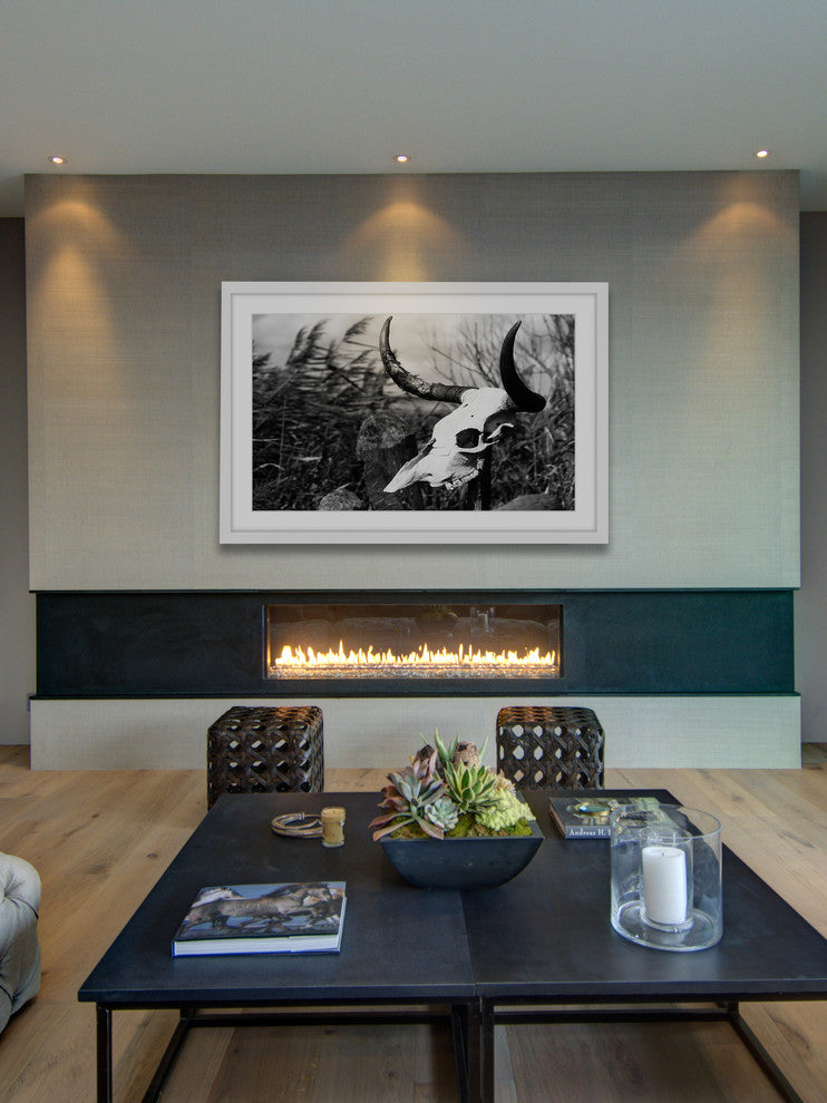 Marmont Hill, "Skull in the Grass" Framed Painting Print, 30x20