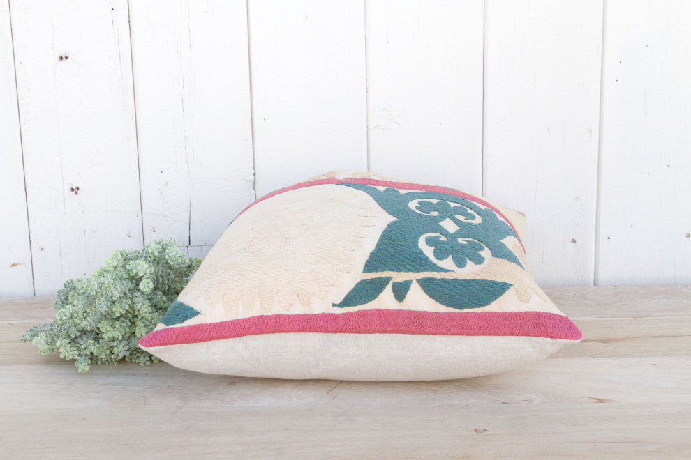 Orchid Vintage Suzani Pillow