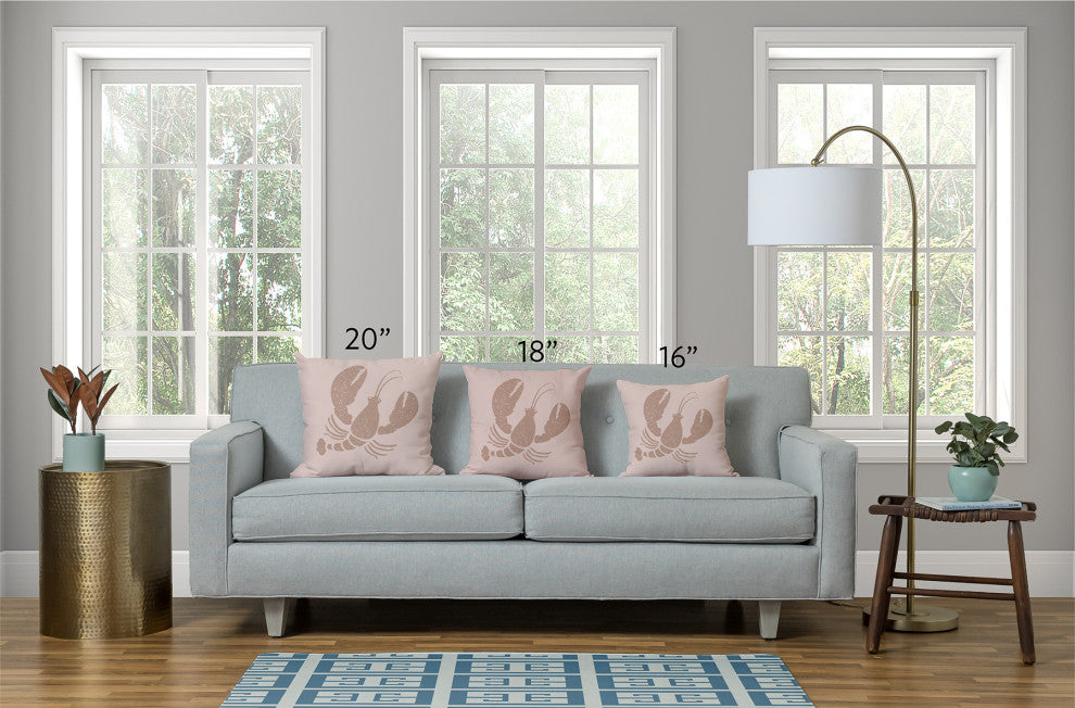 26x26" Bowling Pins Nautical Decorative Indoor Pillow, Taupe