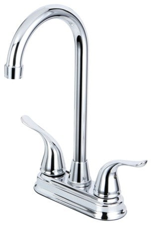Kingston Brass 4" Centerset Bar Faucet, Polished Chrome
