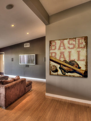 "Baseball" Painting Print on Canvas by Saturday Evening Post