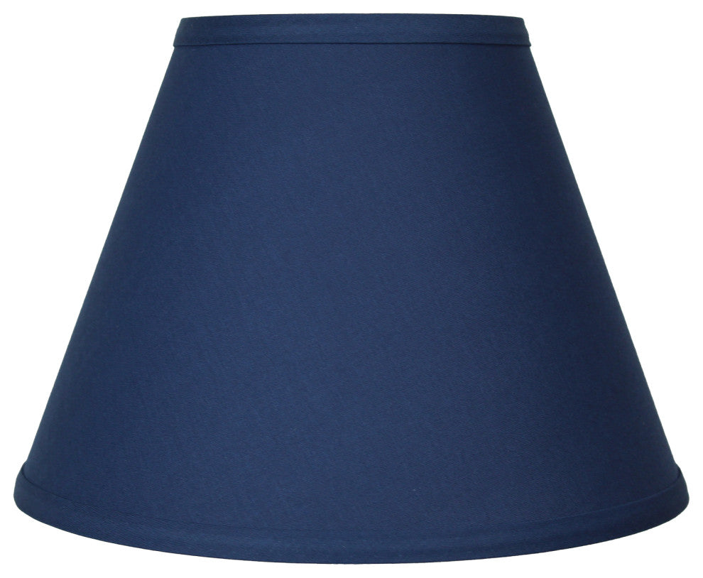 Fenchel Shades 6"x12"x9" Brass Spider Attachment Empire Lamp Shade, Linen Navy