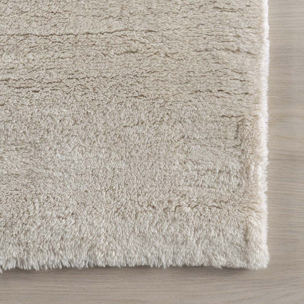 Gaia New Zealand Wool Shag Area Rug, Ivory 8' x 10'