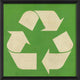 Recycle White on Green Print