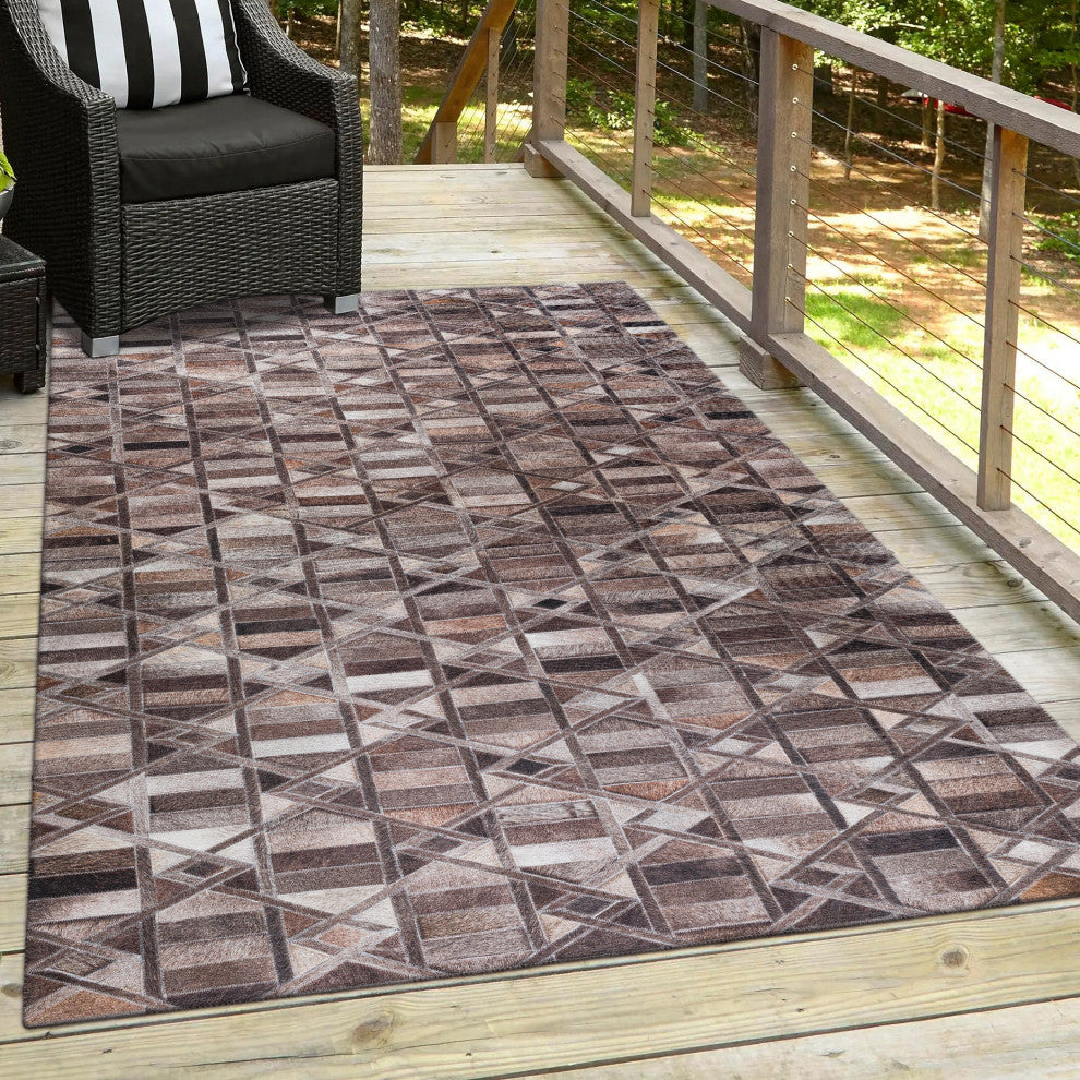 Indoor/Outdoor Stetson SS4 Flannel Machine Washable 8' x 10' Rug