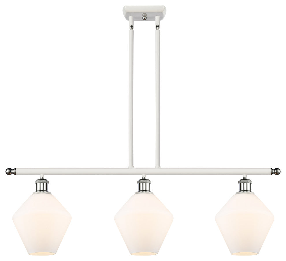 Innovations 516-3I-WPC-G651-8 3-Light Island Light, White, Polished Chrome