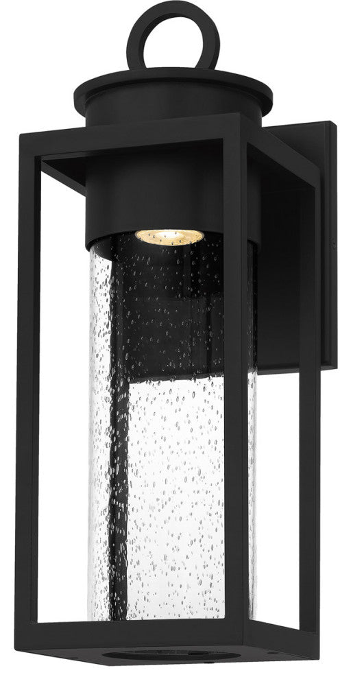 Quoizel DGL8407MBK One Light Outdoor Wall Mount, Matte Black Finish