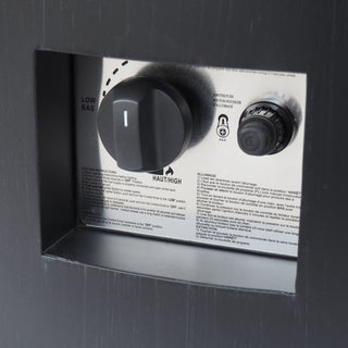 Hemmingway Outdoor Round Fire Pit With Tank Holder, Dark Gray Finish