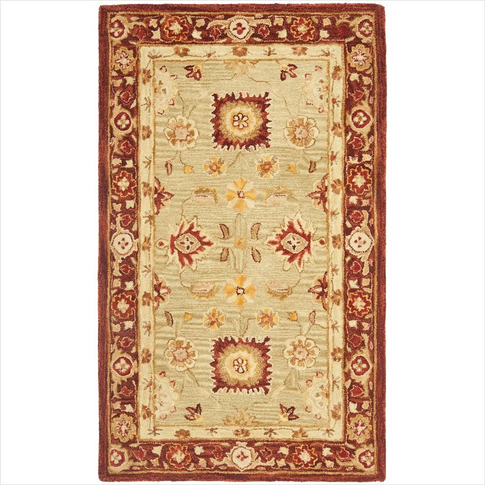 Safavieh Anatolia An556A Rug, Sage/Burgundy, 6'0"x9'0"