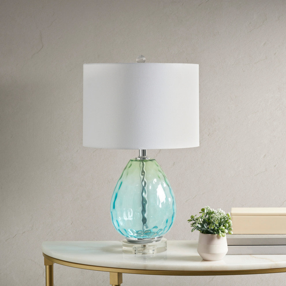 510 Design Borel Ombre Glass Table Lamp Blue, Light Blue