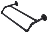 Pipeline Double Towel Bar, Matte Black, 18"