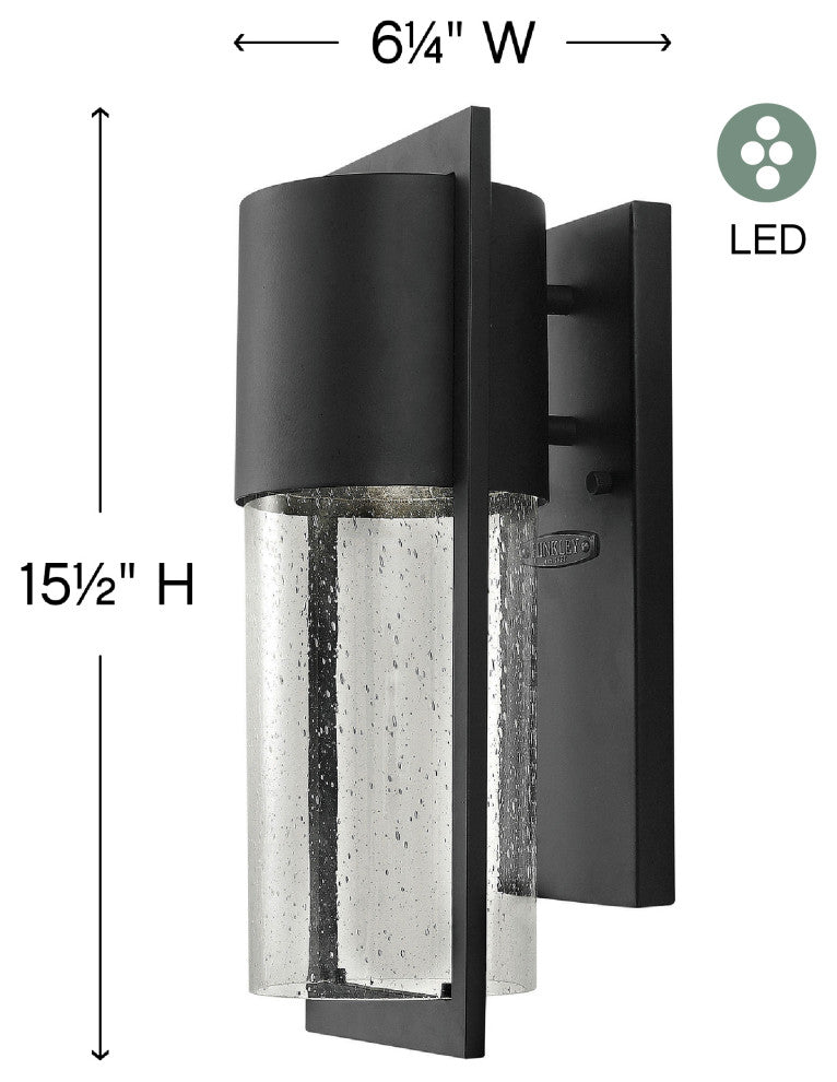 Hinkley Shelter Small Wall Mount Lantern, Black