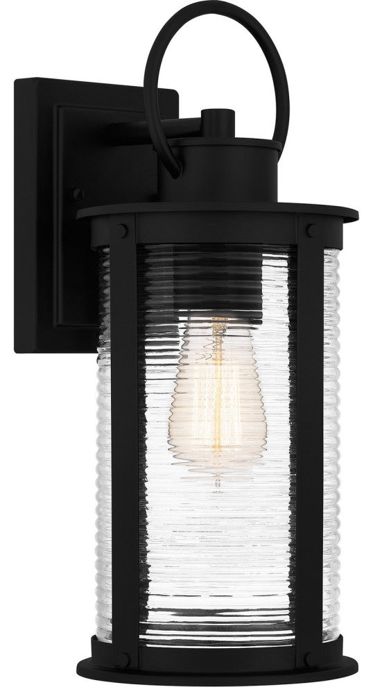 Tilmore 1-Light Outdoor Wall Mount in Matte Black