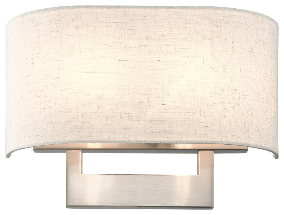 Livex Lighting Wall Sconces 2-Light Brushed Nickel Medium Sconce