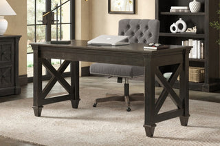 Traditional Wood Writing Desk Dark Brown