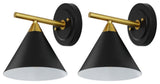 Safavieh Wyanet 8" Wall Sconce, Black/Brass