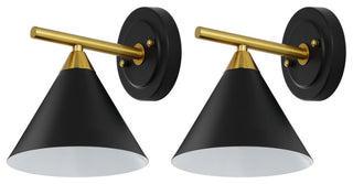 Safavieh Wyanet 8" Wall Sconce, Black/Brass