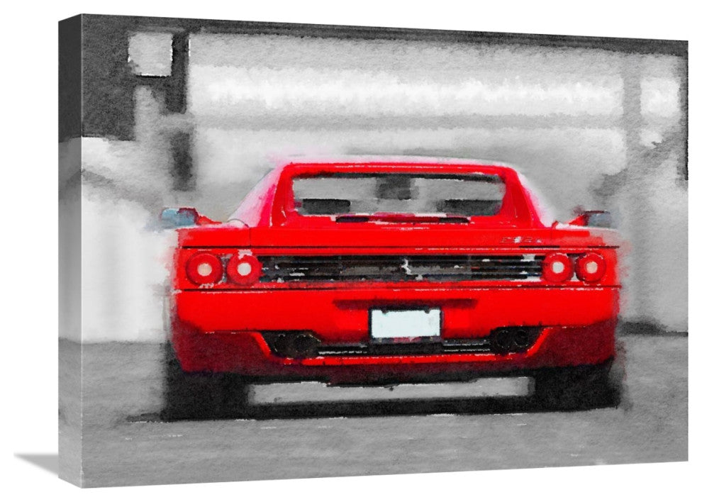 "Ferrari F512 Rear Watercolor" Fine Art Print