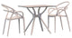 Mila Dining Set With 2 Arm Chairs White