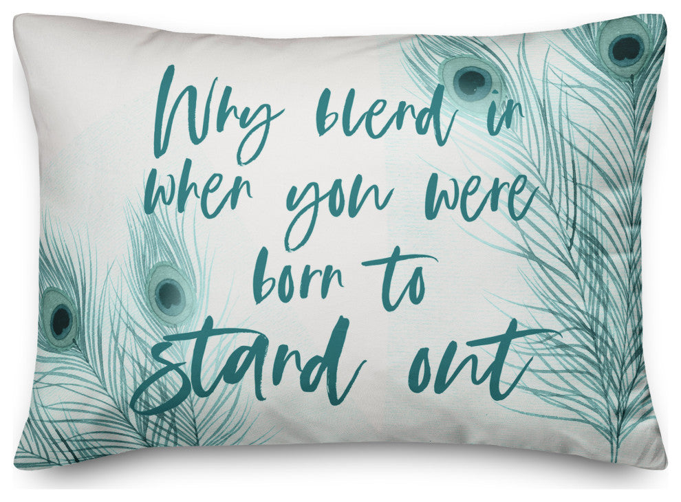 Peacock Stand Out 2 14x20 Spun Poly Pillow