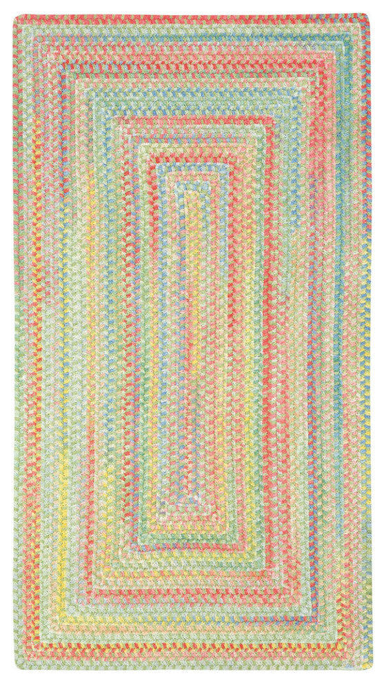 Capel Baby's Breath Light Green 0450_240 Braided Rugs - 8' X 11' Concentric Rect