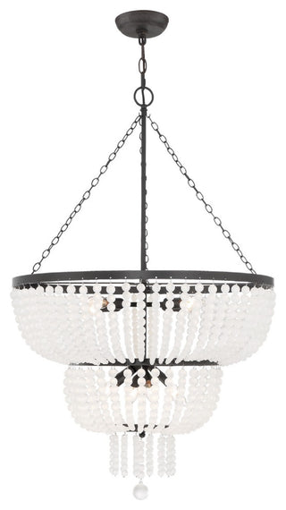 Rylee 8 Light Matte Black Chandelier