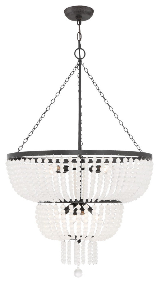 Rylee 8 Light Matte Black Chandelier