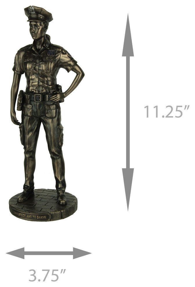 Police Woman To Protect and Serve Police Officer Tribute Statue