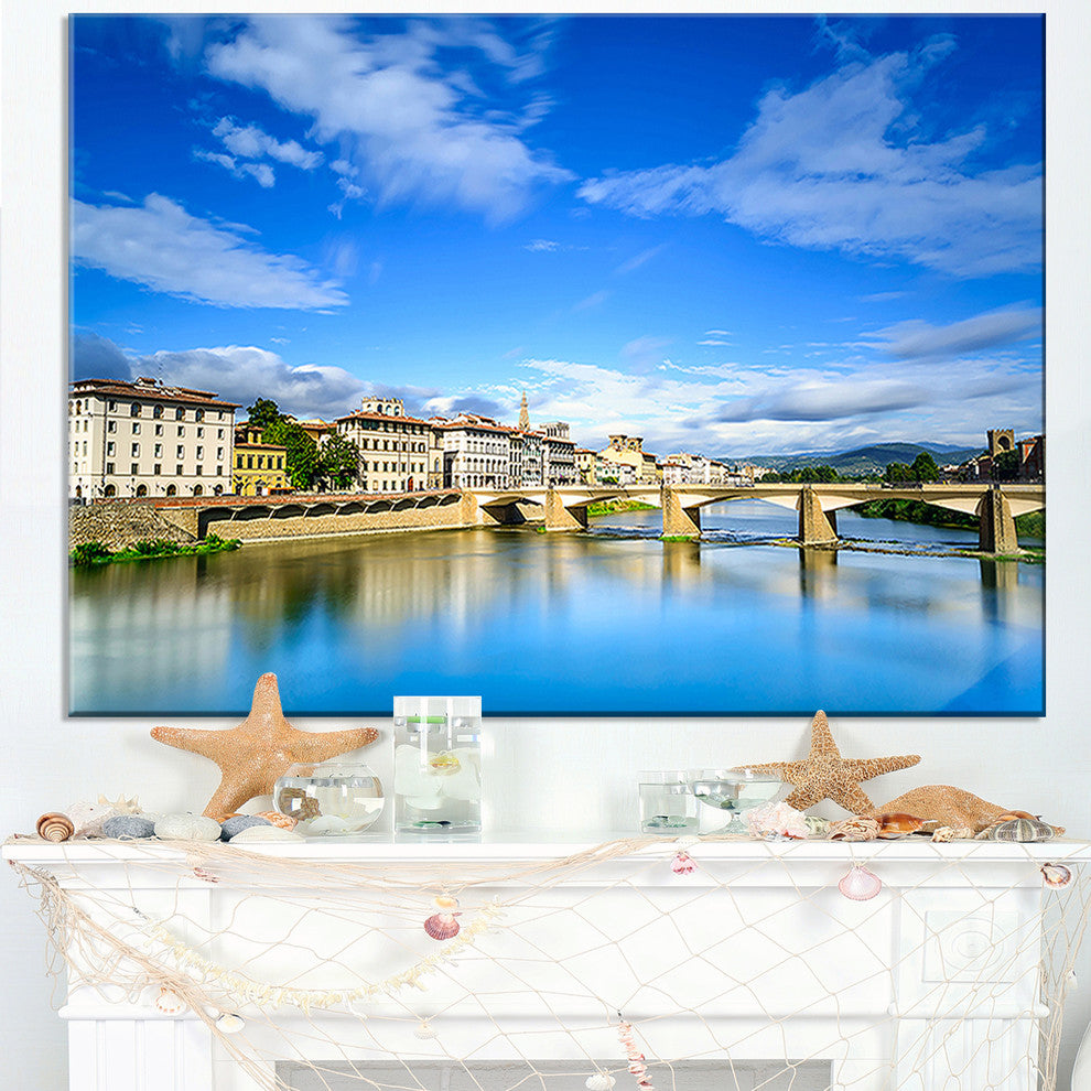 "Ponte Alle Grazie Florence Italy" Seashore Wall Art, 1 Panel, 60"x28"