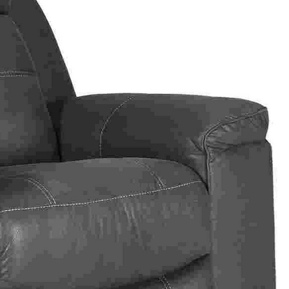 Benzara BM263447 Rocker Recliner With Pull Tab Reclining Motion, Dark Gray