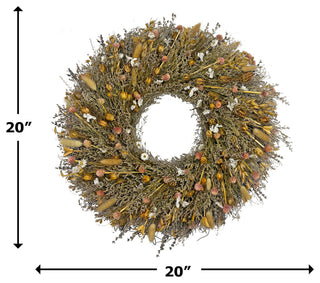 20" Dried Preserved Mixed Wreath