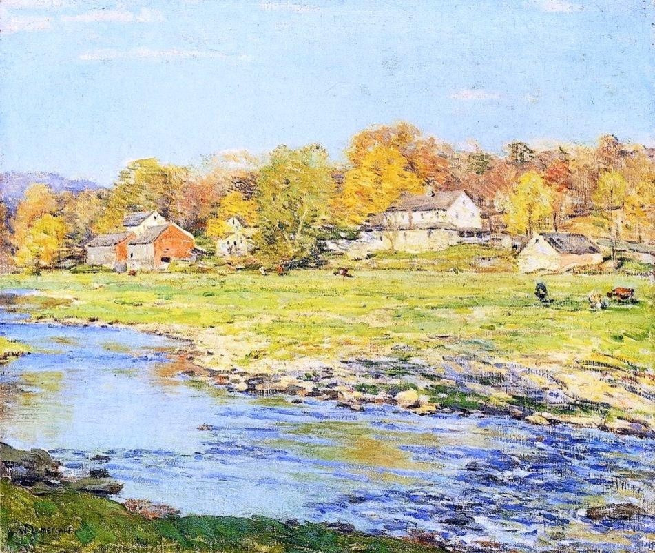 Willard Leroy Metcalf Late Afternoon in October Wall Decal