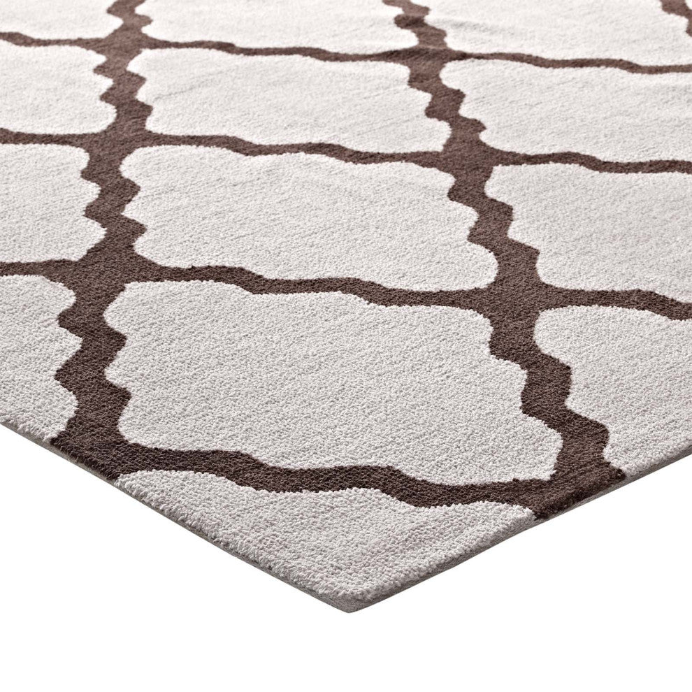 Brown and Gray Marja Moroccan Trellis 5x8 Area Rug