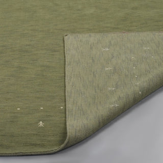 Hand Knotted Loom Wool Area Rug Green L00535, [Rectangle] 4'x6'