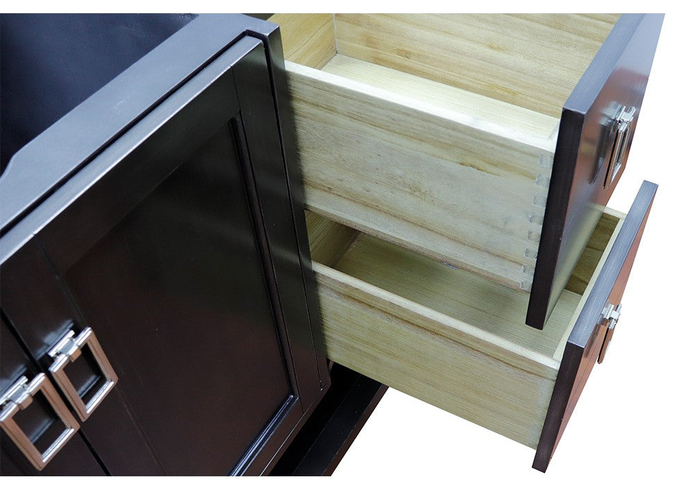 49" Single Vanity, Silvery Brown Finish With White Carrara Top