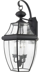 Quoizel NY8318K Three Light Outdoor Wall Lantern Newbury Mystic Black