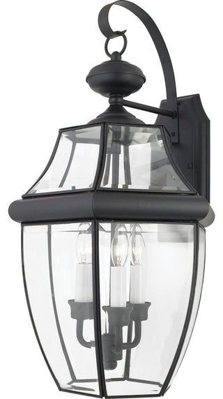 Quoizel NY8318K Three Light Outdoor Wall Lantern Newbury Mystic Black