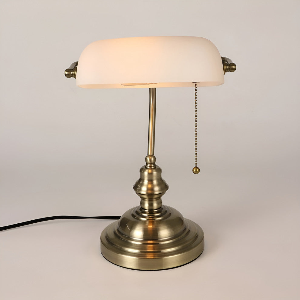 Classical vintage banker reading lamp for bedroom, study room, Blue
