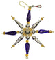 Santa Land Diamond Brite Burst Set / 3 Beaded Ornament Star Retro